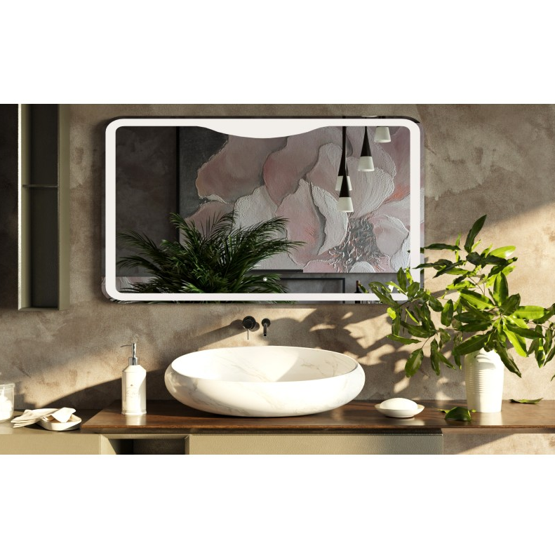 BELBAGNO LED Rectangle Frameless Mirror 1200x700mm - Clearance