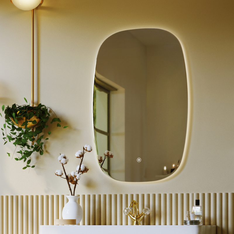 BELBAGNO Q-Line LED Frameless Mirror 580x900mm