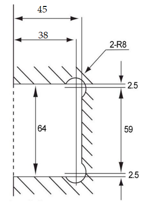 Shower Screen Hinge - 180 ° Glass to Glass