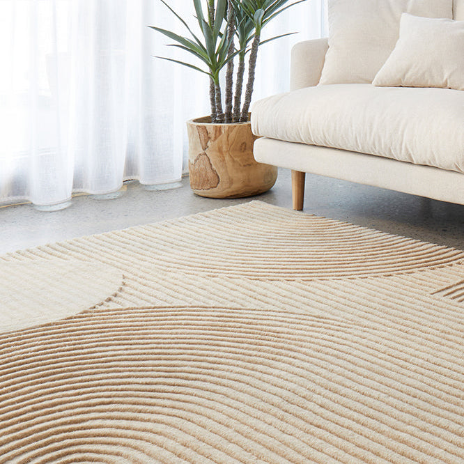 Summit Archie Beige Wool Rug