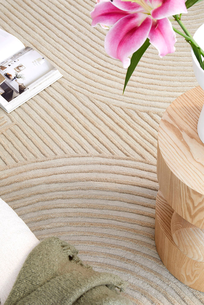 Summit Archie Beige Wool Rug