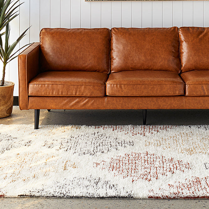 Summit Motif Cream Wool Cotton Rug