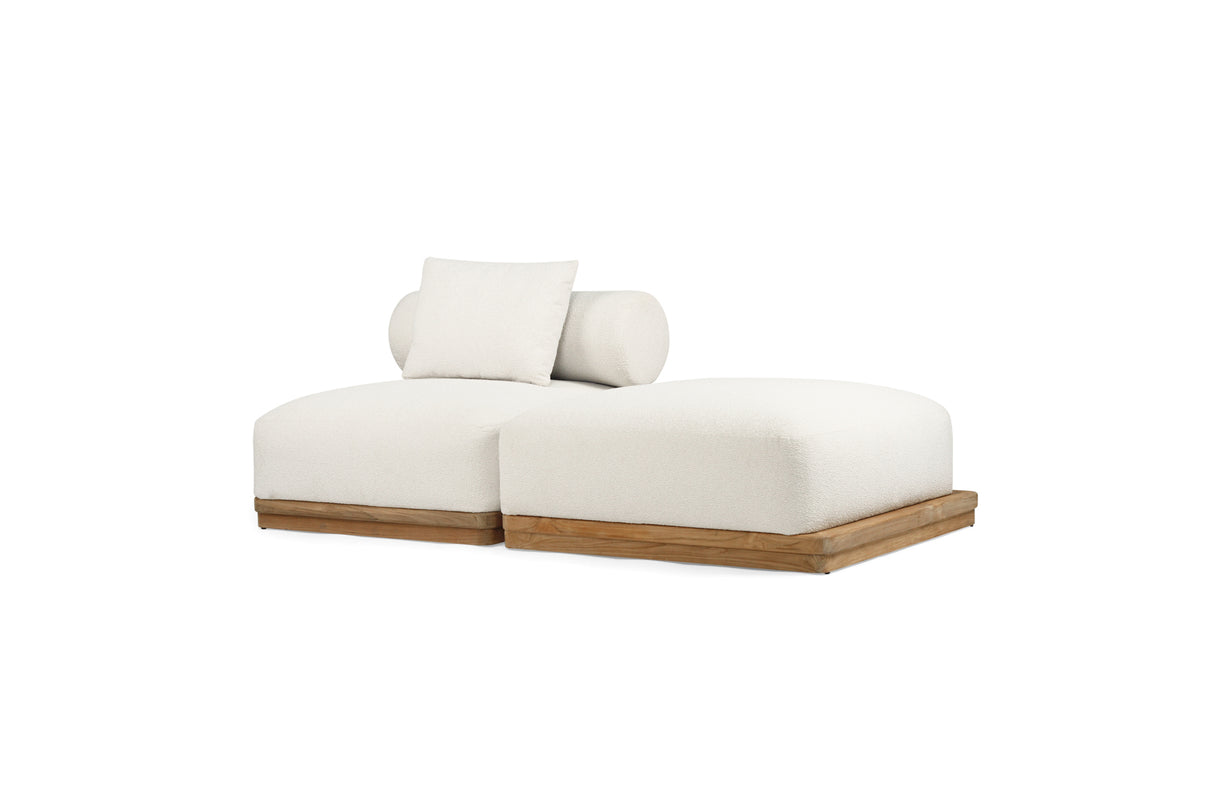 Santiago Grade Teak Outdoor Ottoman/ Corner Sofa