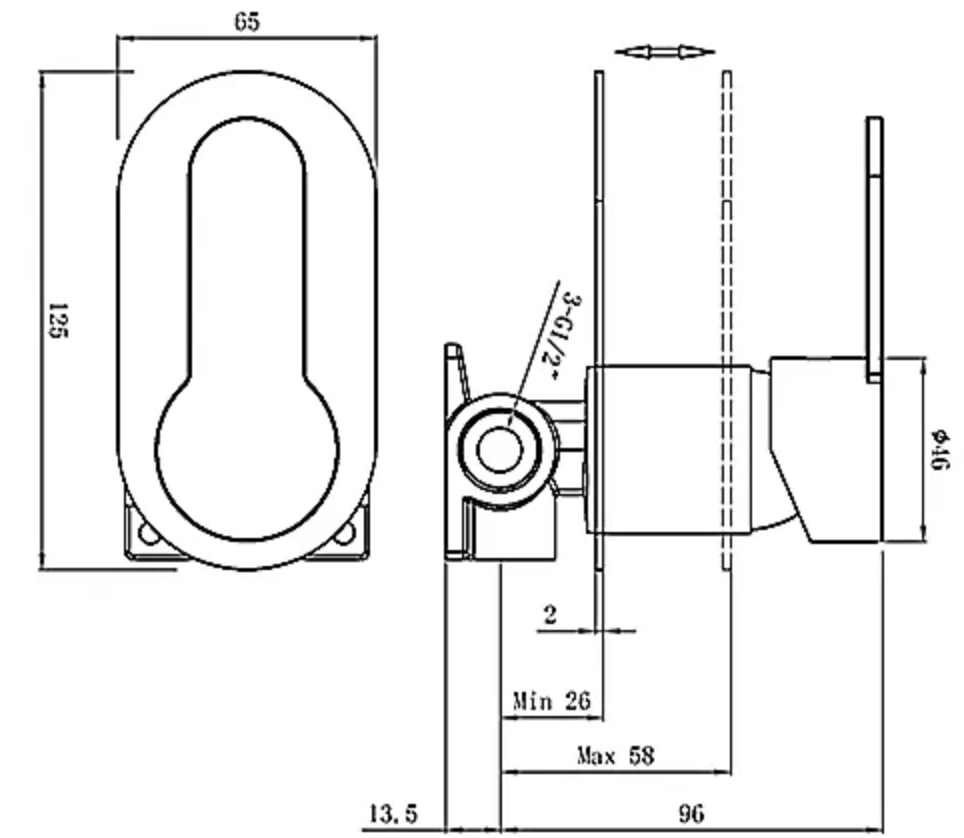 VOGH Shower/Wall Mixer