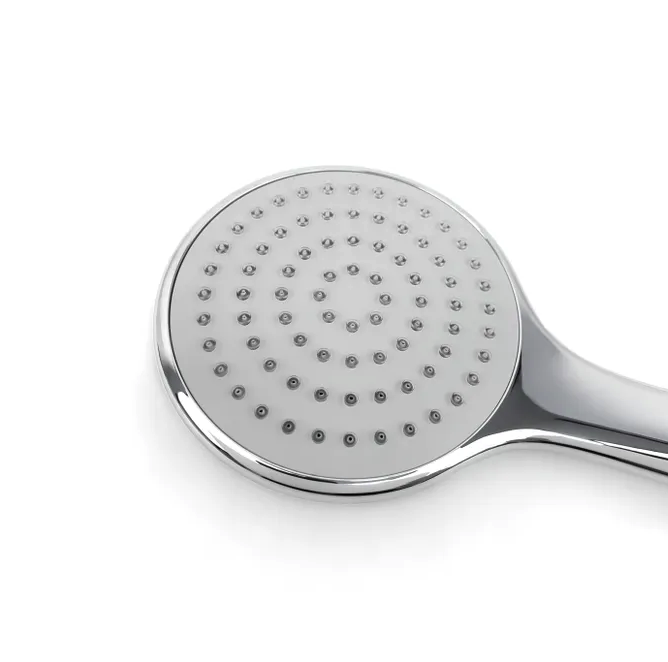 PAVIA Shower Rail with Round Handheld Shower Piece - Chrome