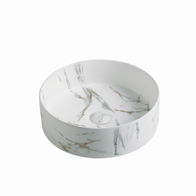 POSEIDON Matte White Marble Basin (352x352x112)
