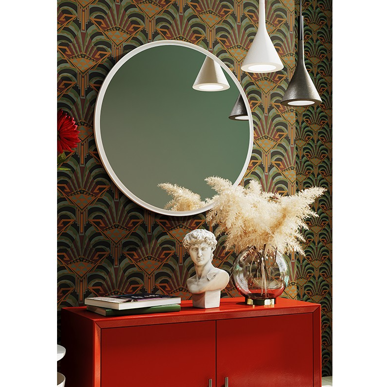 MARMO LED Round Solid Surface Frame Mirror 700x700mm
