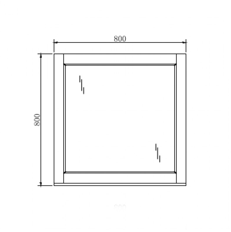 MANHATTAN Square Frame Mirror 800x800mm - Clearance