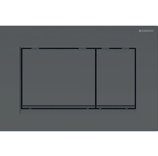 Geberit Sigma30 Flush Plate – Matt Black Finish, Black Trim