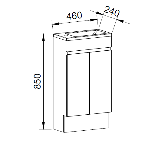 Timberline ENSUITE Single Bowl Floor Standing Vanity (All Sizes)