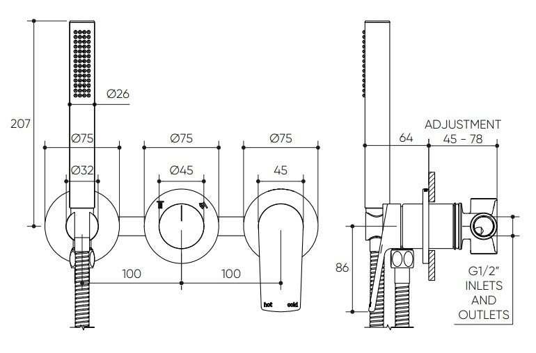 Sereia Basin Mixer Lead Free drawing 5