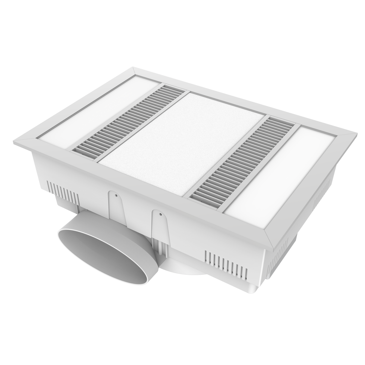 MODURA Slender White High Extraction Exhaust Fan With Panel Light 24w