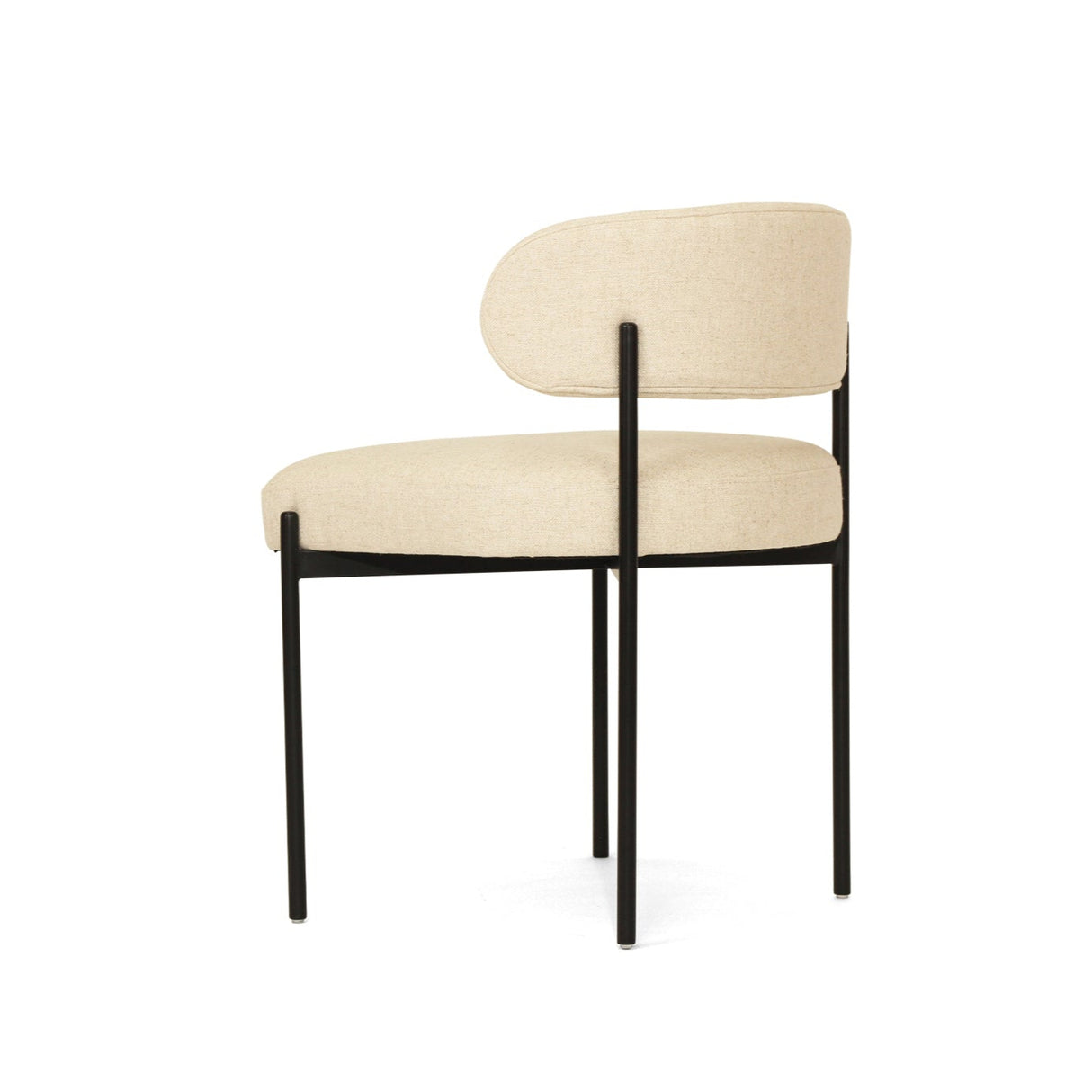 Soho Sleek Metal Dining Chair - Linen