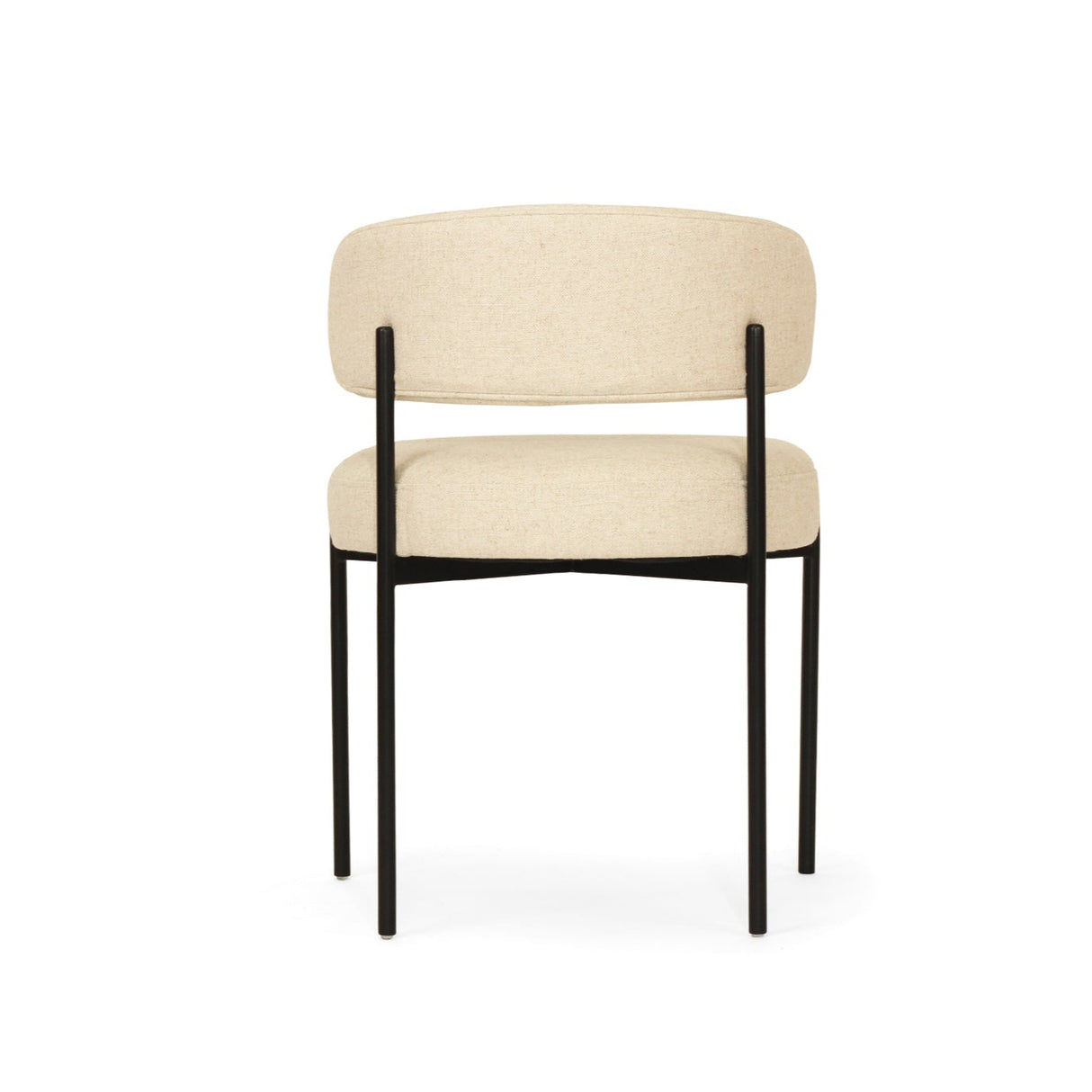 Soho Sleek Metal Dining Chair - Linen