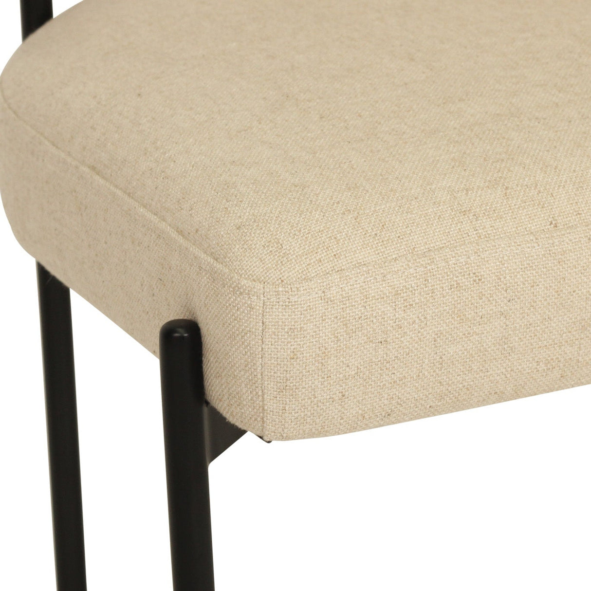 Soho Sleek Metal Dining Chair - Linen