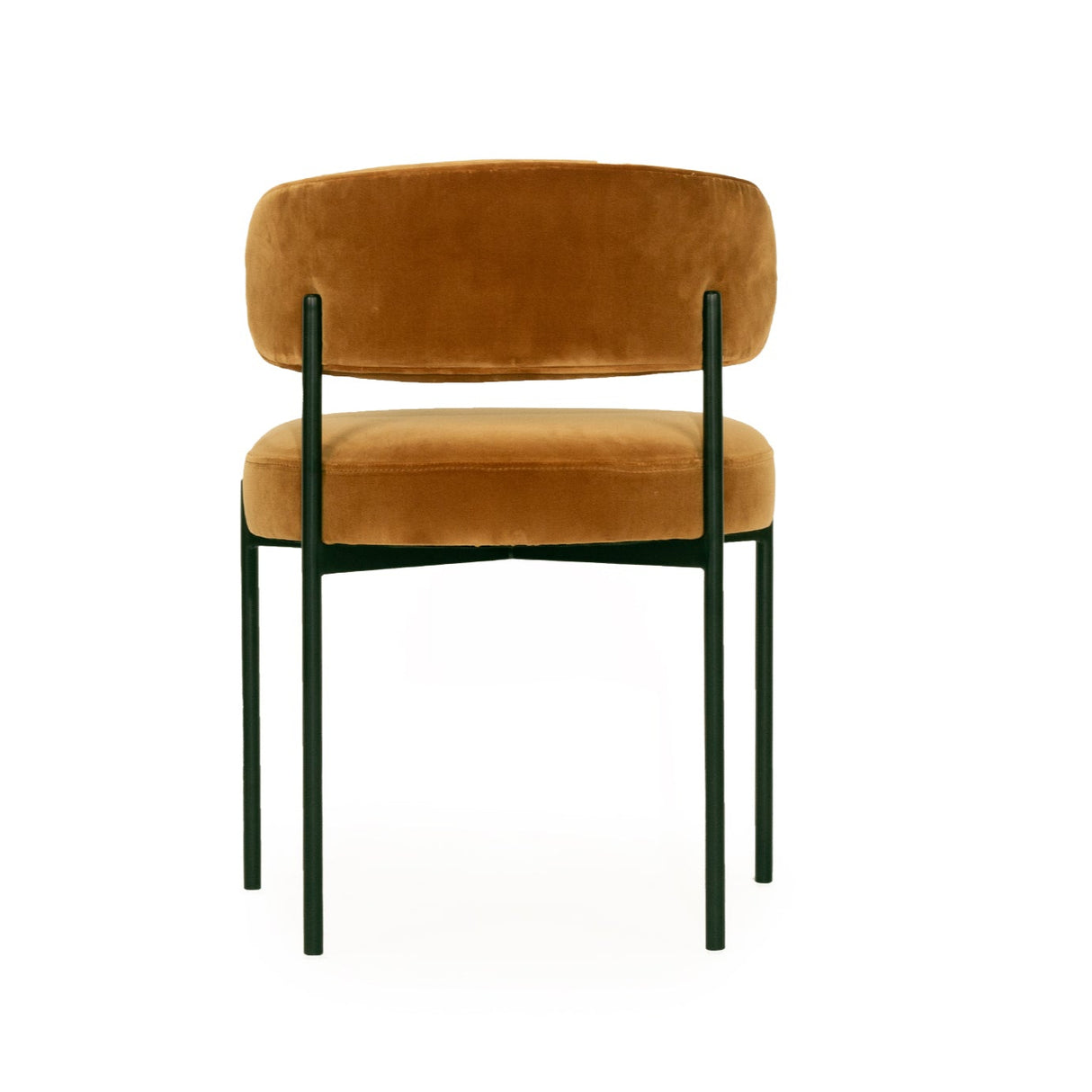 Soho Sleek Metal Dining Chair - Rust