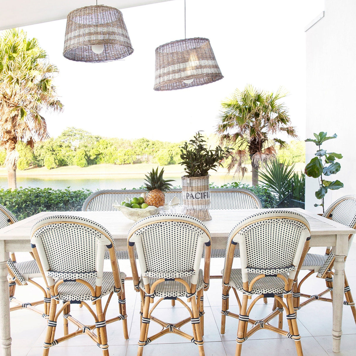 Sorrell Side Rattan Chair – Navy