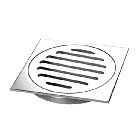 Square Chrome Floor Waste (100mm)