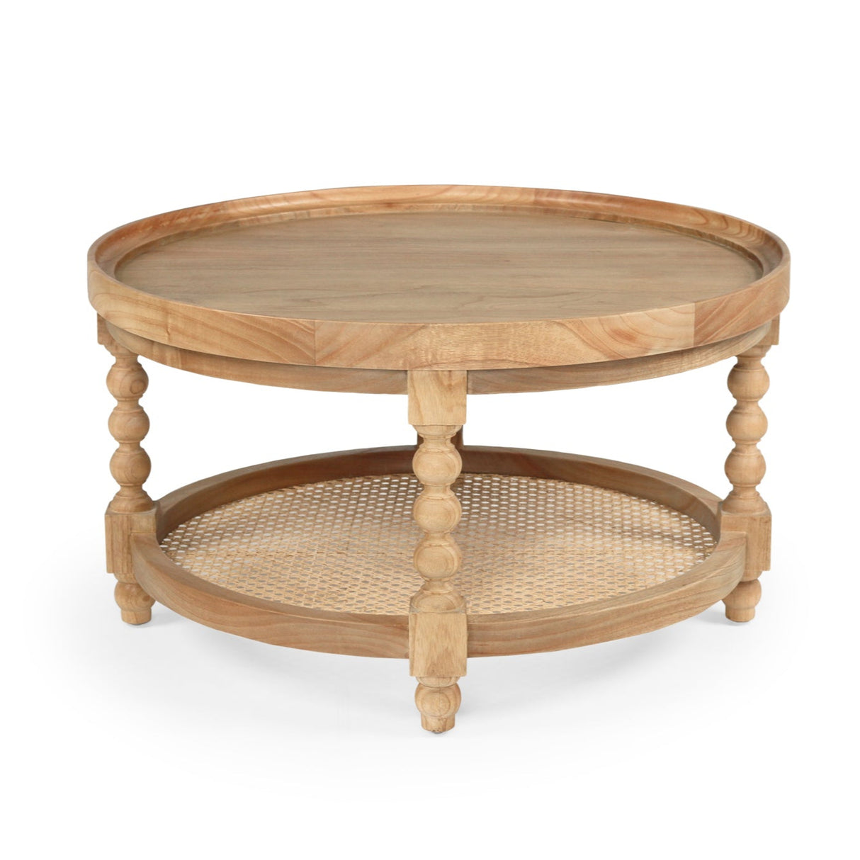 Stradbroke Bobbin Oak Coffee Table – Round