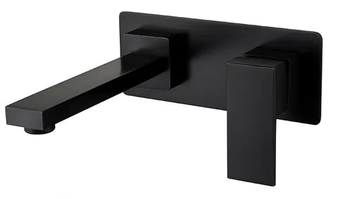 TARAN Wall Mixer With Spout - Black