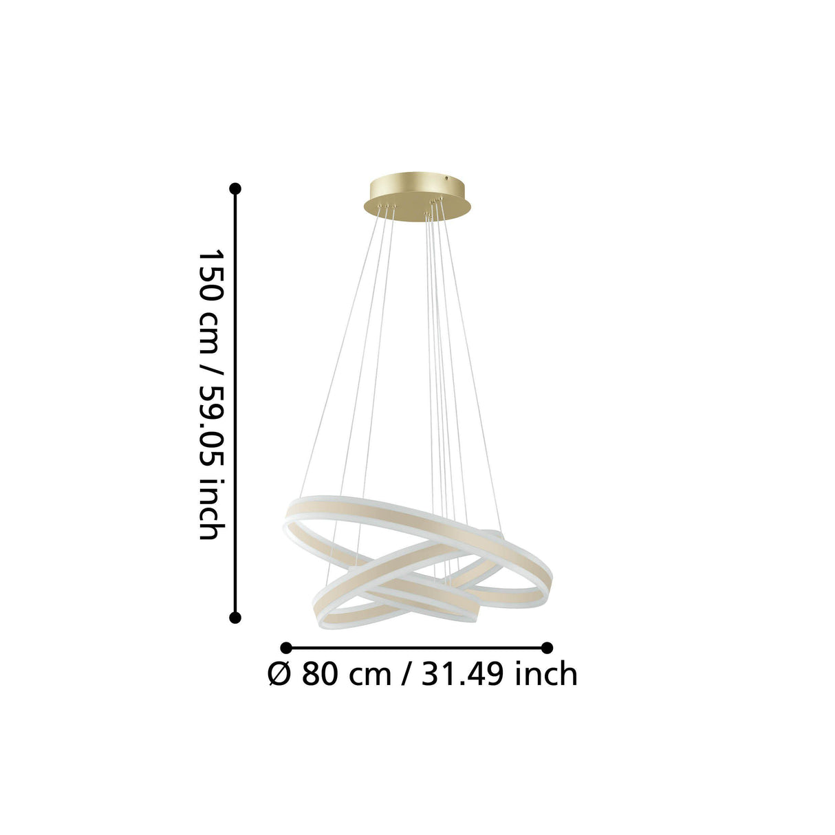 TONARELLA 14 Plastic Satined Pendant Light