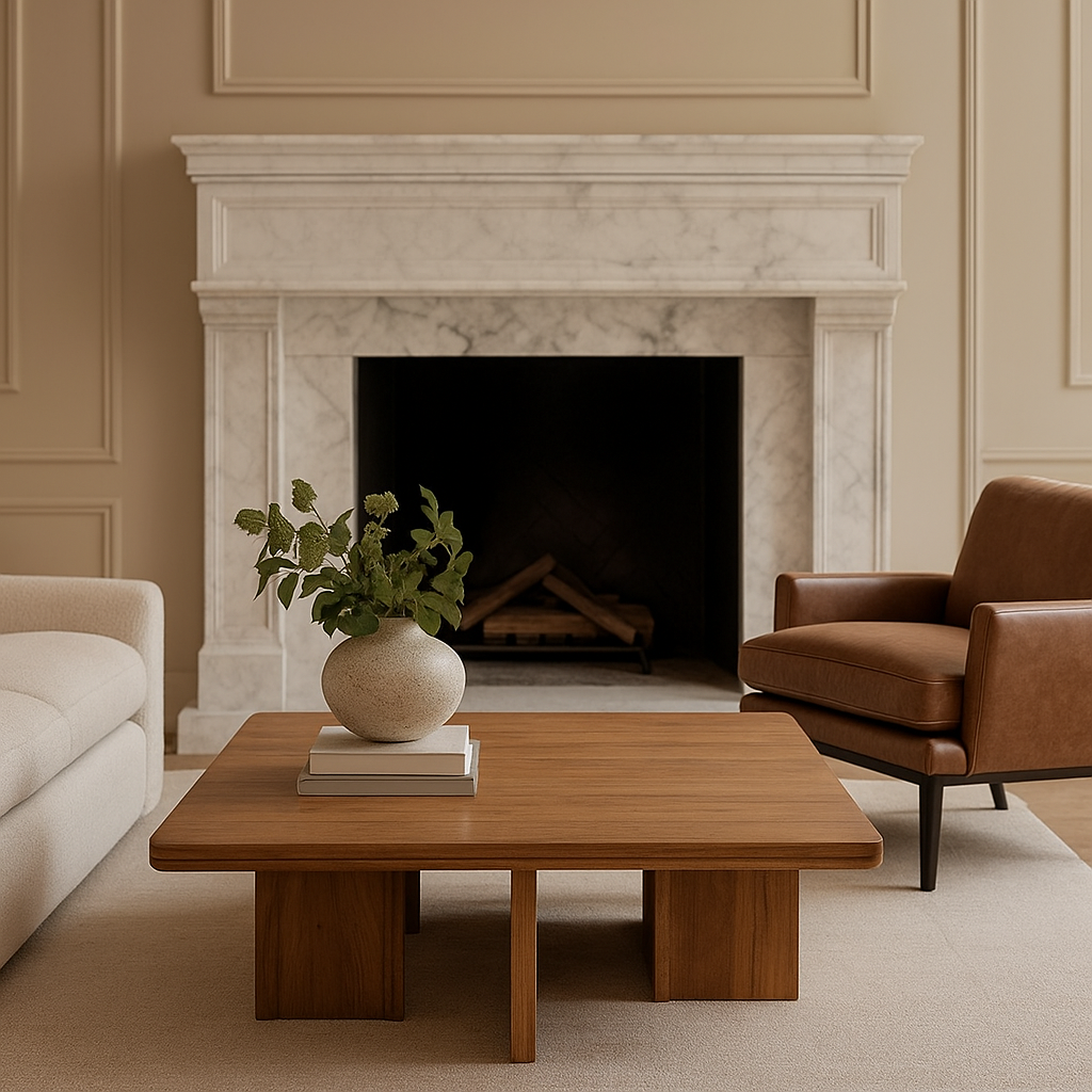 Talon Teak Square Coffee Table 1.2m