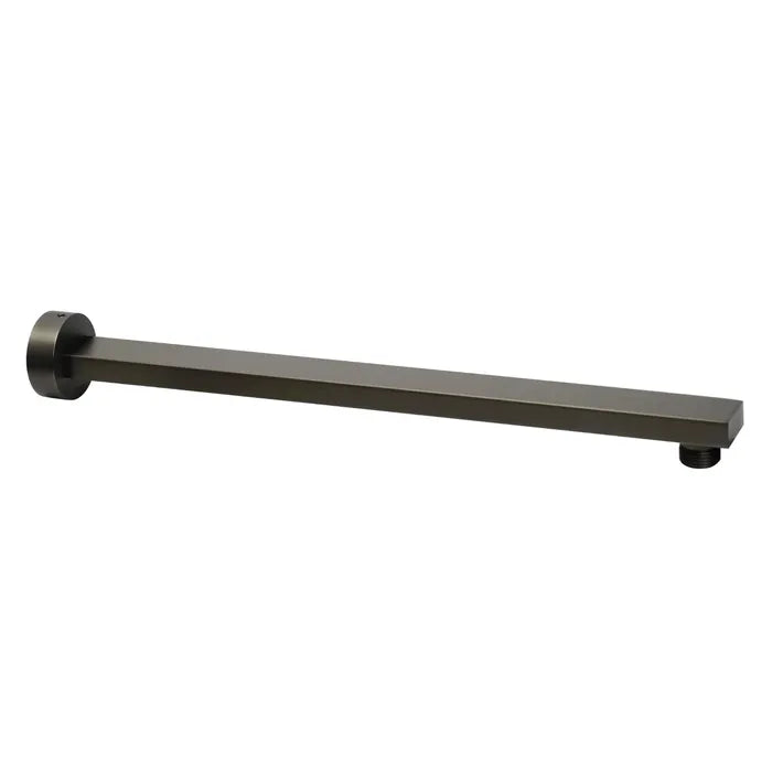 TARAN Straight Wall Arm Square (400mm) - Brushed Gun Metal
