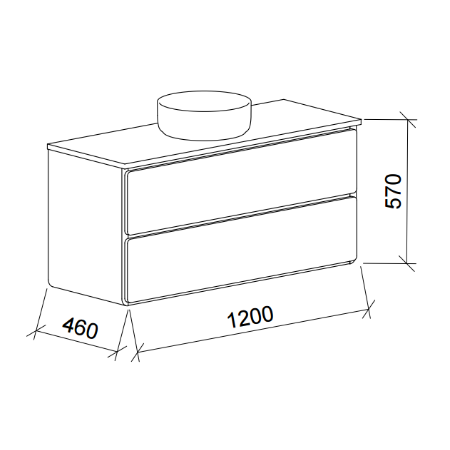 Timberline COLBY Wall Hung Vanity (All Sizes)