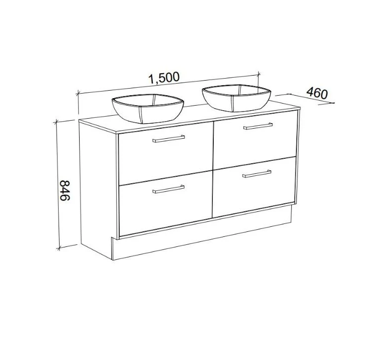 Timberline DELAWARE Floor Standing Vanity (All Sizes)