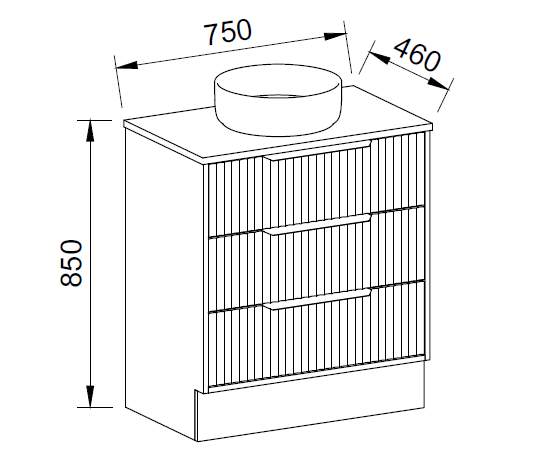 Timberline EMMETT Floor Standing Vanity (All Sizes)