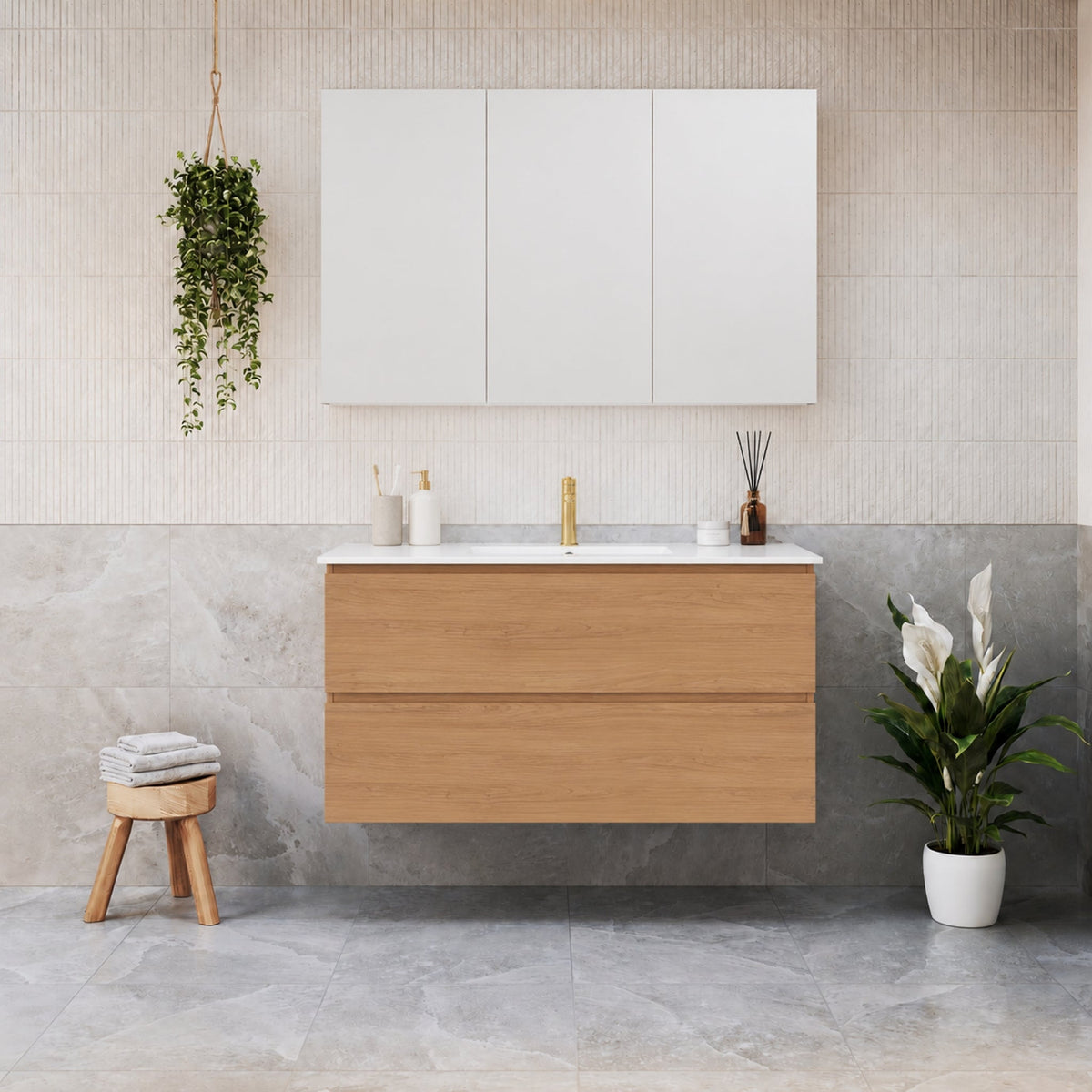 Timberline Elemental Plus Wall Hung / Floor Standing Vanity-MDF-750-900-1200mm