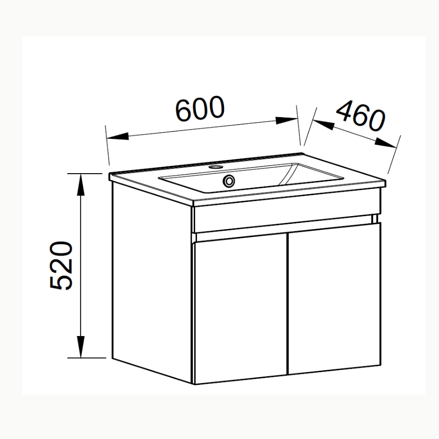 Timberline INDIANA Wall Hung Vanity (All Sizes)