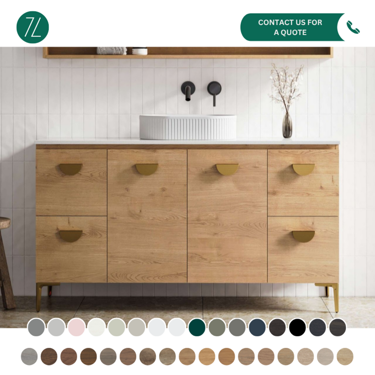 Timberline NEVADA Floor Standing Vanity (All Sizes)