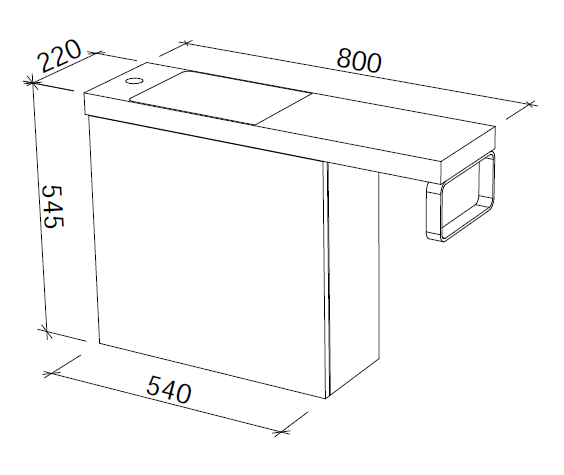 Timberline OSCAR Single Bowl Wall Hung Vanity (All Sizes)