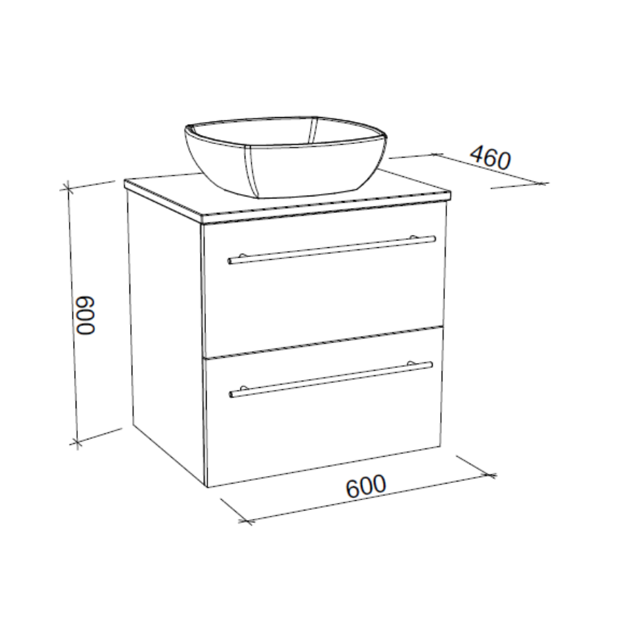 Timberline OXBOW Wall Hung Vanity (All Sizes)