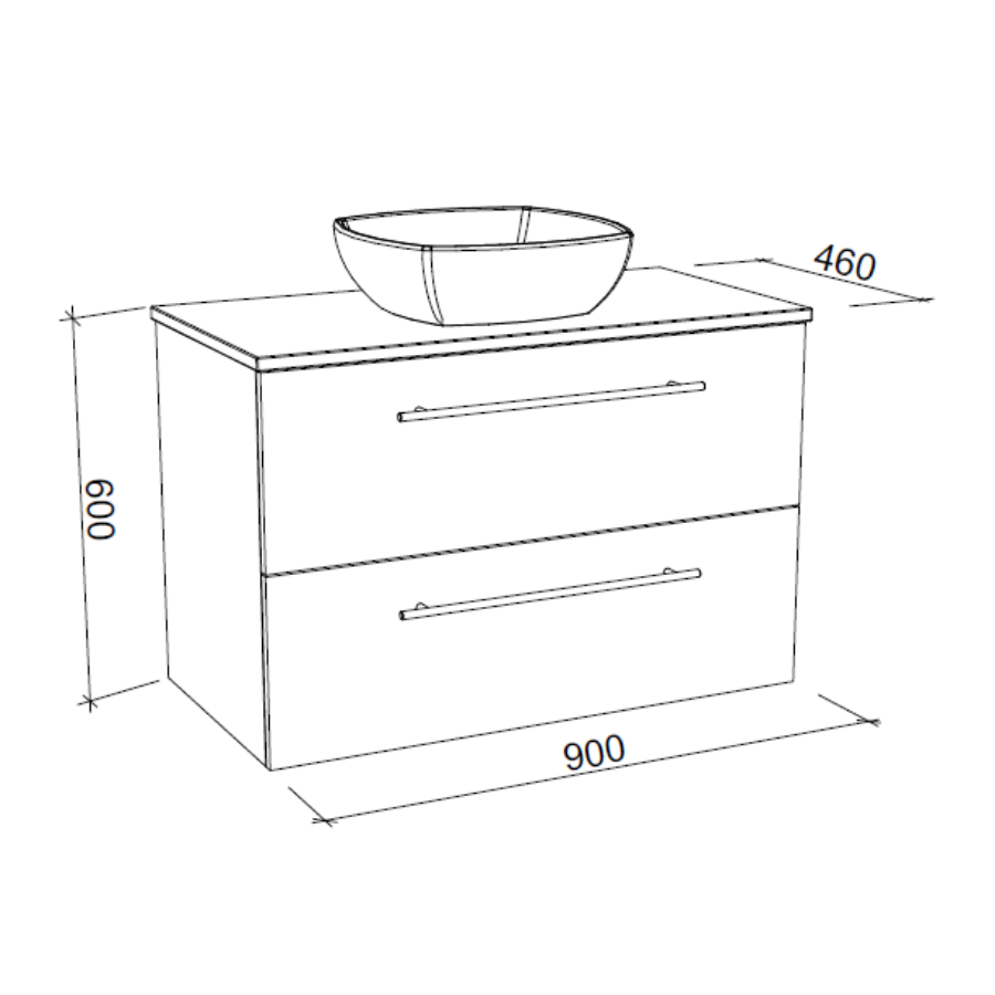 Timberline OXBOW Wall Hung Vanity (All Sizes)
