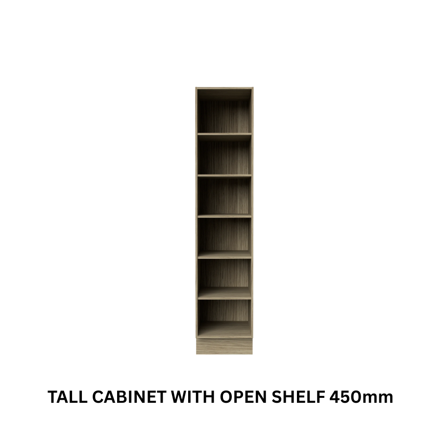 Timberline Tall Cabinet with Open Shelf 450mm