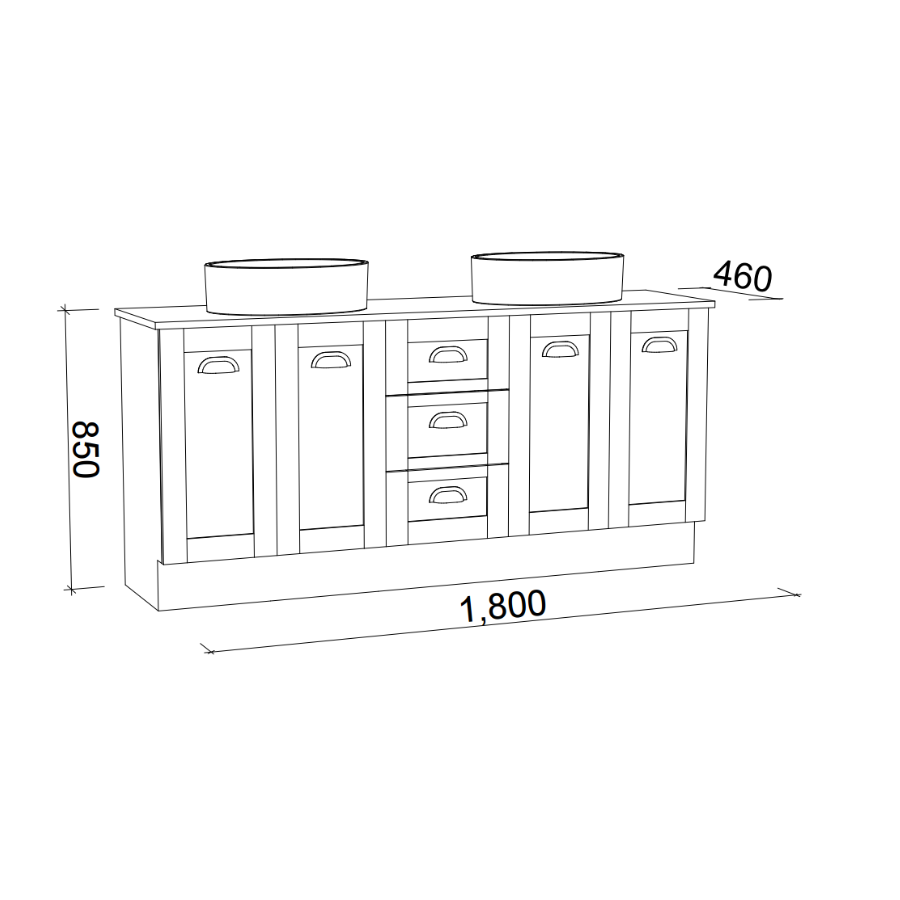 Timberline VICTORIA Floor Standing Vanity (All Sizes)