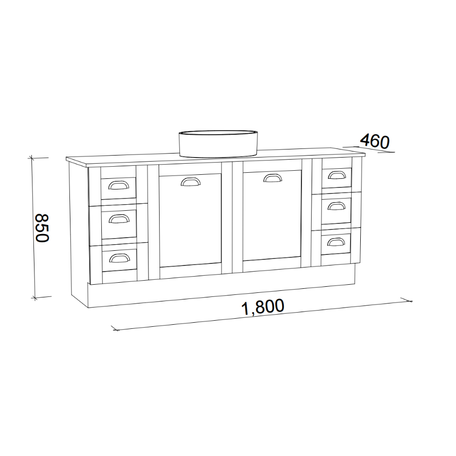 Timberline VICTORIA Floor Standing Vanity (All Sizes)
