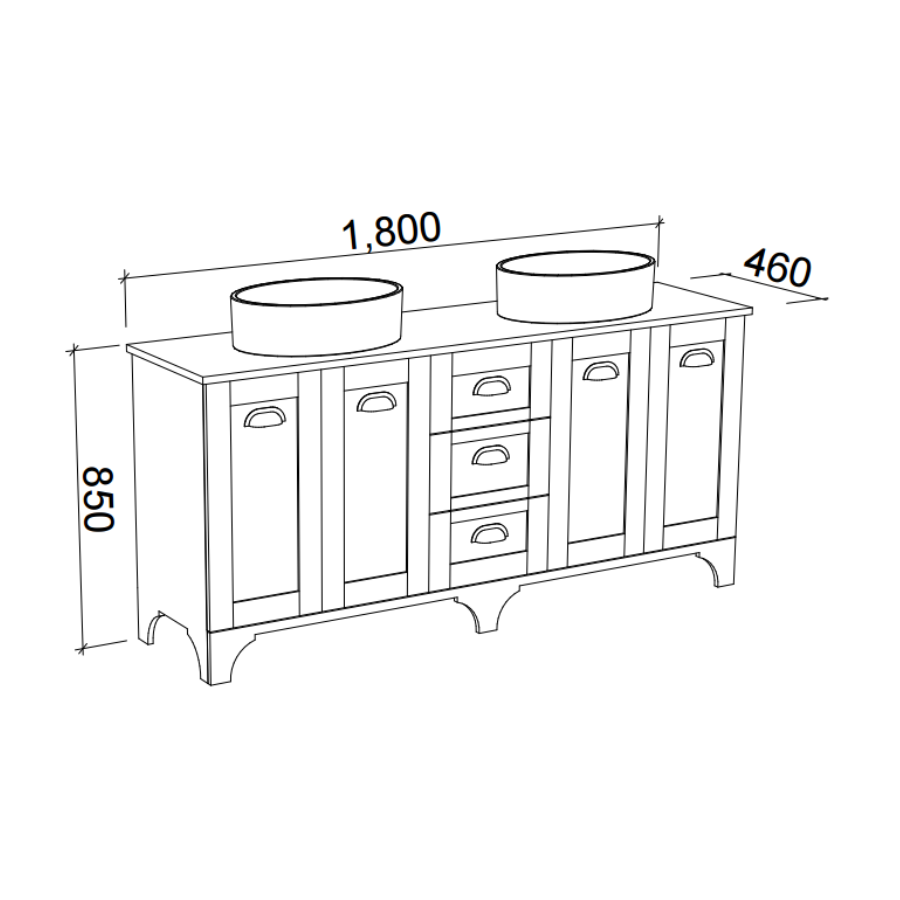 Timberline WINDSOR Floor Standing Vanity (All Sizes)
