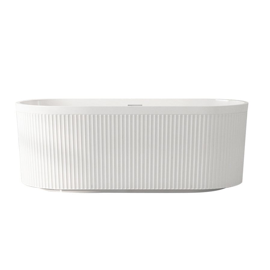 Tyler Freestanding Fluted Bathtub (Gloss White) (1500/1700mm)