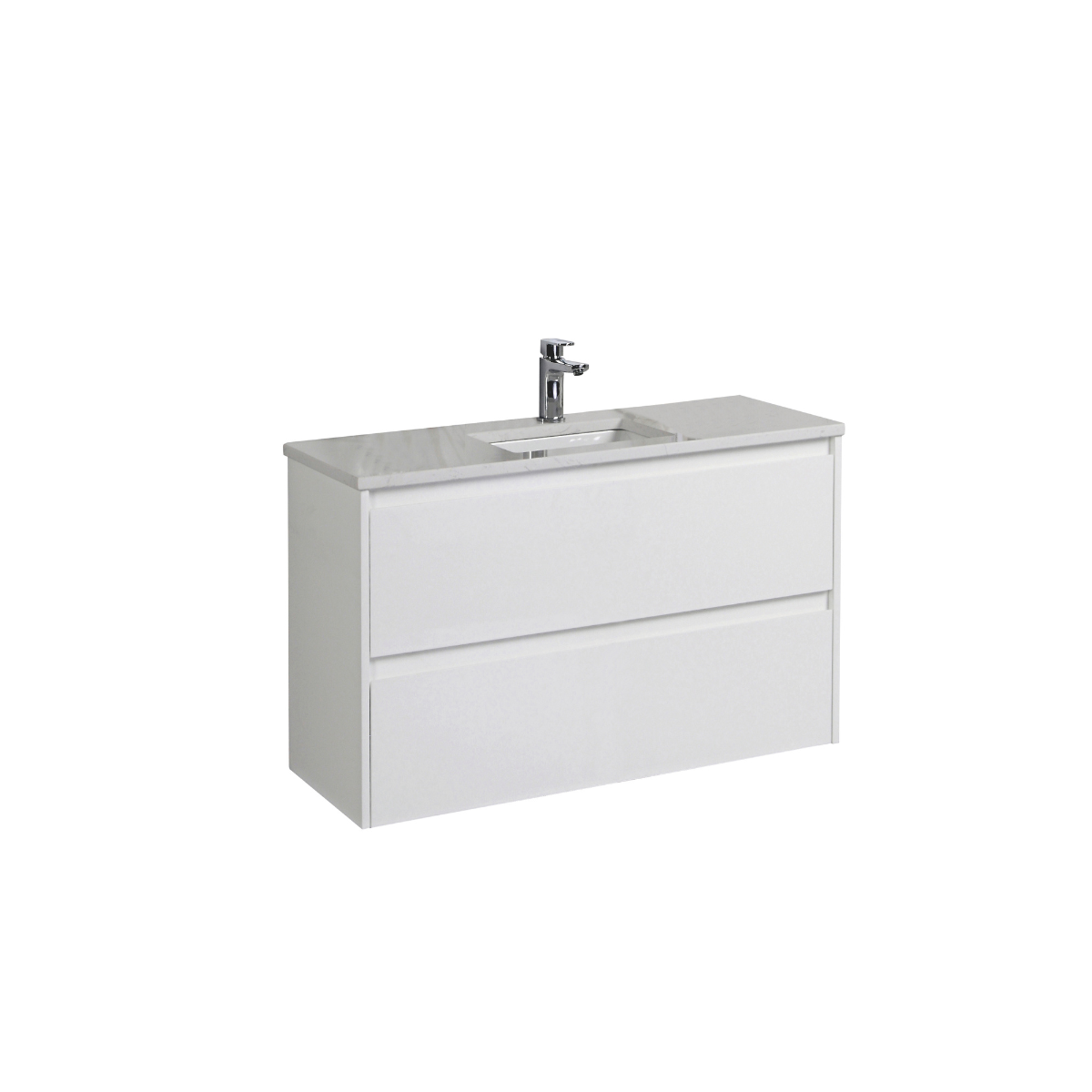LEONA Wall Hung Vanity Gloss White (All Sizes)
