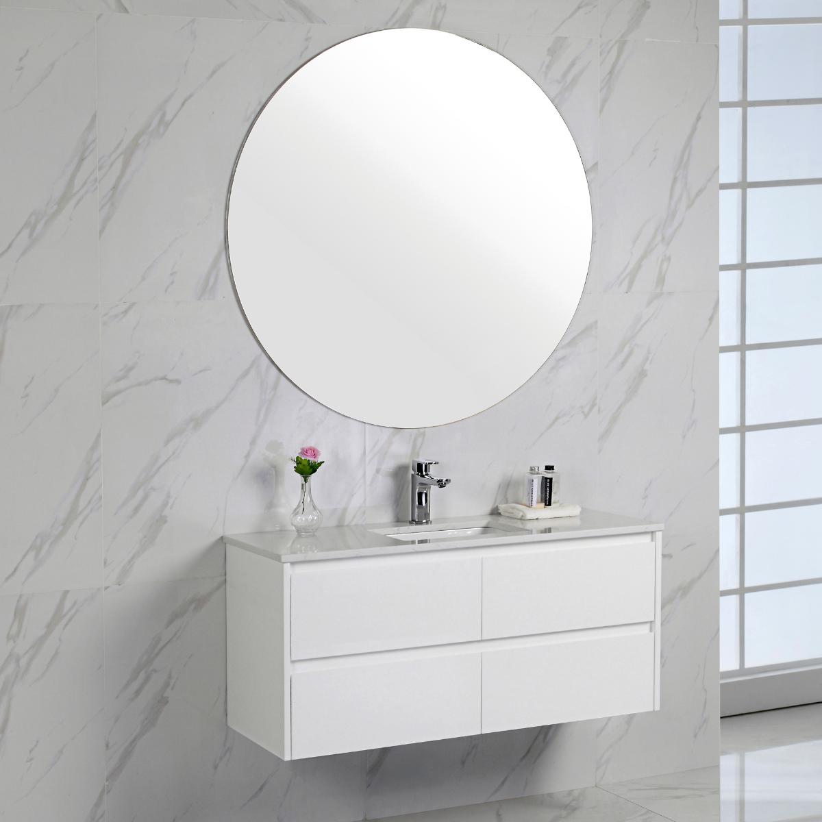 LEONA Wall Hung Vanity Gloss White (All Sizes)