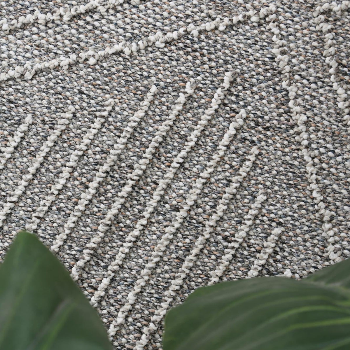 Vanuatu Vouza Grey Geometric Flatweave Rug