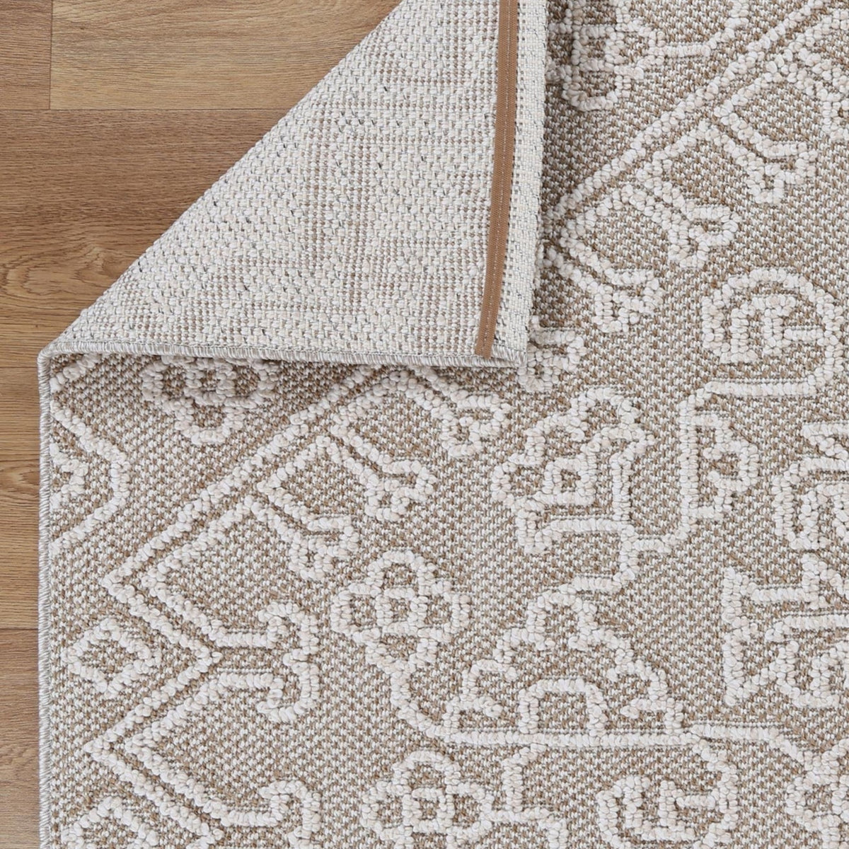 Vanuatu Waita Beige Tribal Flatweave Rug