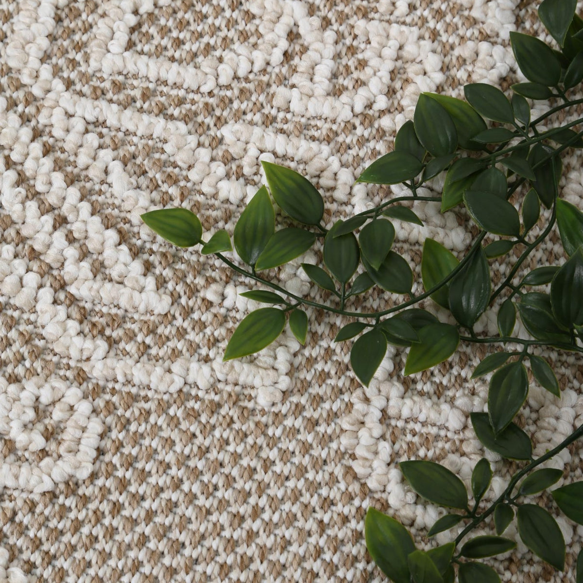 Vanuatu Waita Beige Tribal Flatweave Rug
