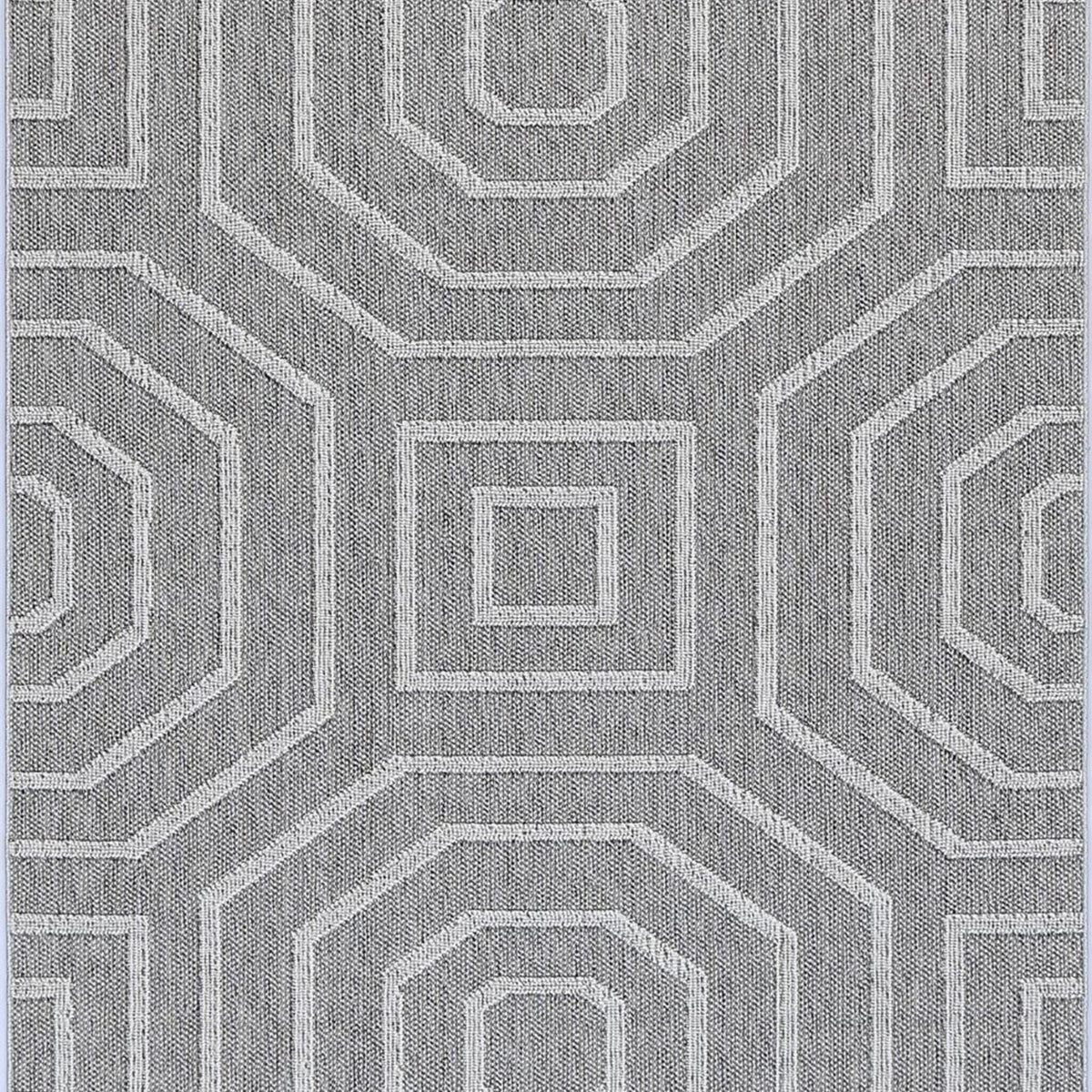 Vanuatu Devesi Grey Geometric Flatweave Rug
