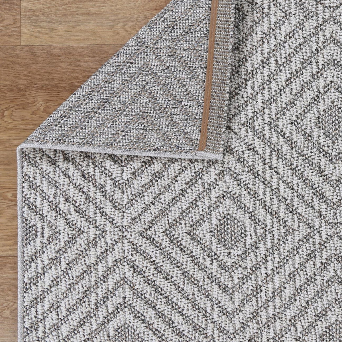 Vanuatu Walasi Ash Geometric Flatweave Rug
