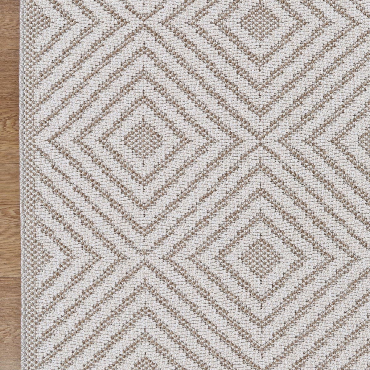 Vanuatu Wickham Beige Geometric Flatweave Rug