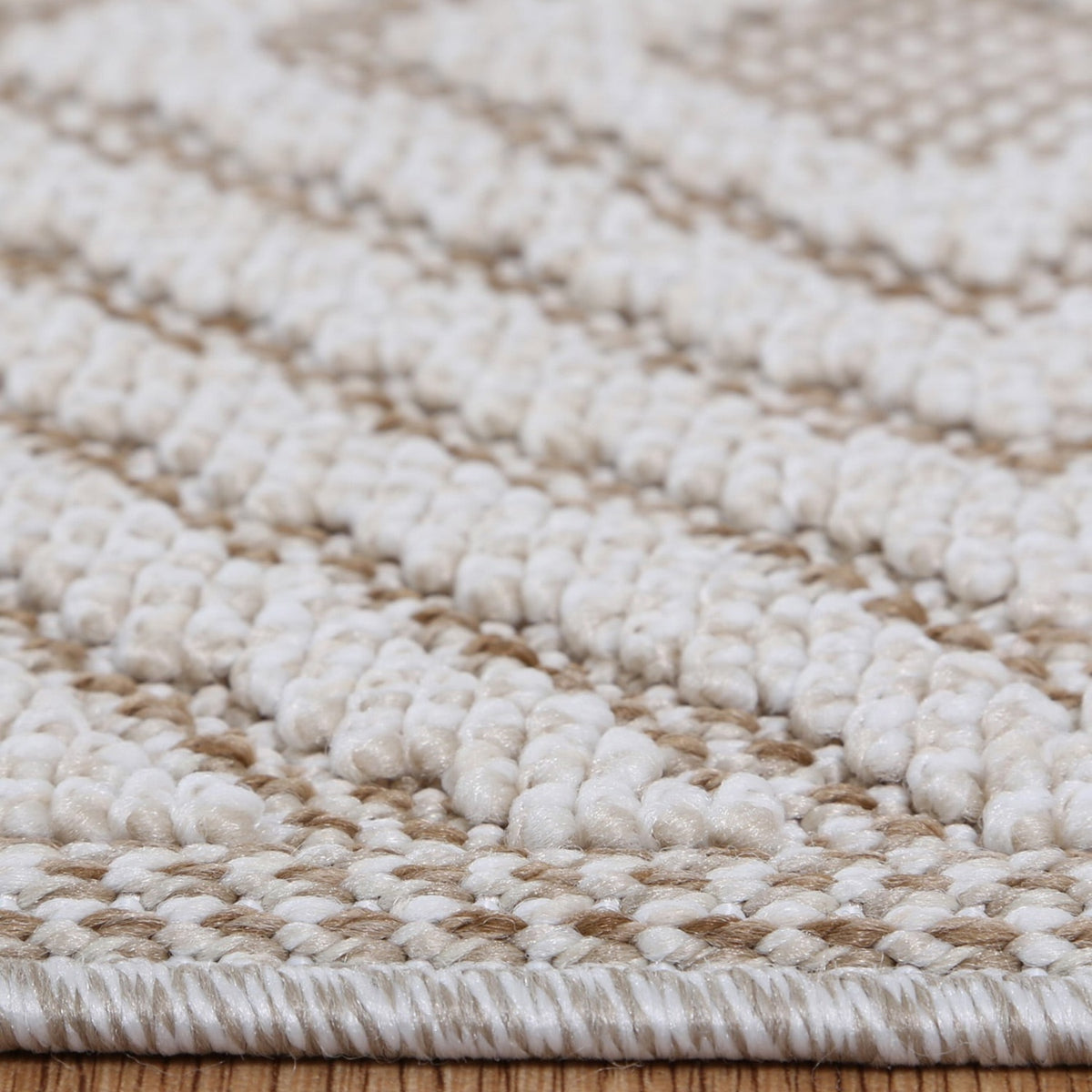 Vanuatu Wickham Beige Geometric Flatweave Rug